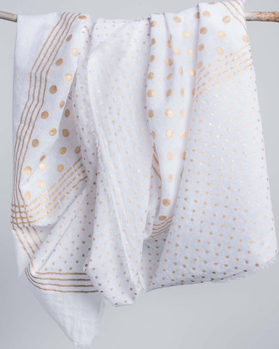 Moon Gold Cotton Scarf